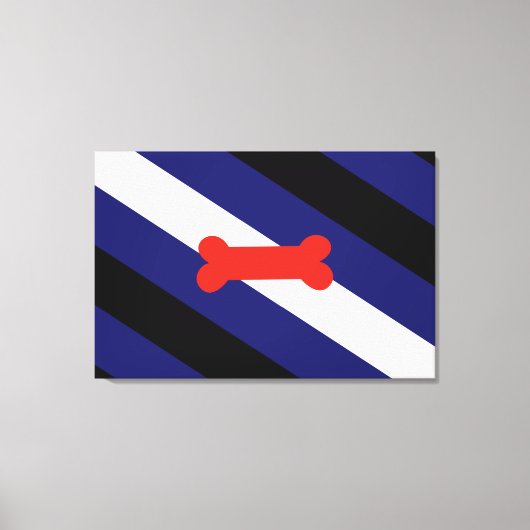 Toile Drapeau de la fierté de jeu de chiot (Recto)