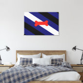 Toile Drapeau de la fierté de jeu de chiot (Insitu(Chambre))