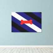 Toile Drapeau de la fierté de jeu de chiot (Insitu (Plancher de Bois))