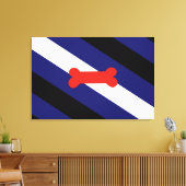 Toile Drapeau de la fierté de jeu de chiot (Insitu(Salon))