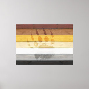 Toile drapeau de la fierté de l'ours de SlipperyJoe's te