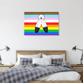 Toile Drapeau de la fierté de progrès LGBTQ+ (Insitu(Chambre))