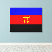 Toile Drapeau de la Fierté polyamérale (Insitu (Plancher de Bois))