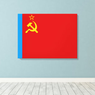 Toile Drapeau de la Russie soviétique, URSS, CCCP, commu