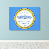 Toile Drapeau de la ville de Boston (Massachusetts) (Insitu (Plancher de Bois))