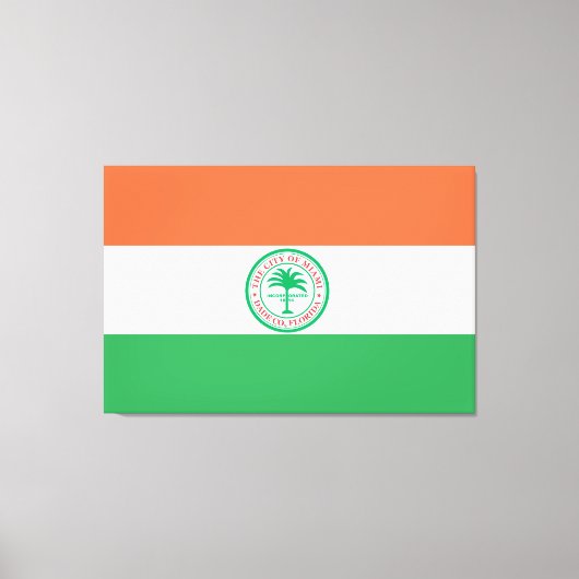 Toile Drapeau de la ville de Miami (Recto)