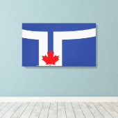 Toile Drapeau de la ville de Toronto (Canada) (Insitu (Plancher de Bois))