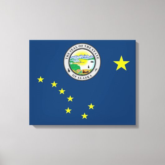 Toile Drapeau de l'Alaska (Recto)