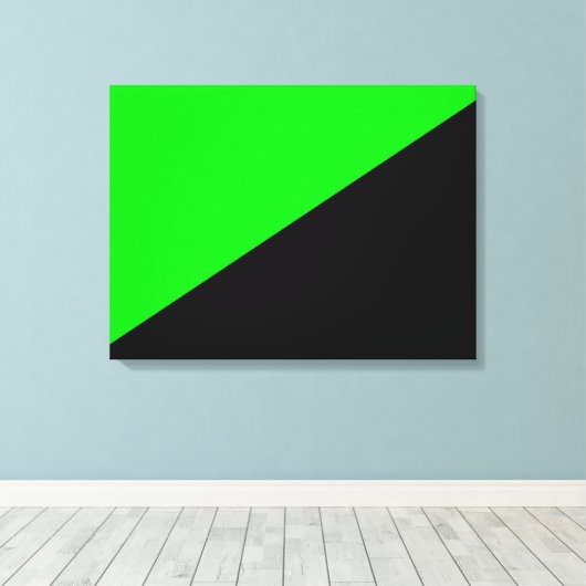 Toile Drapeau de l'anarchisme vert (Insitu (Plancher de Bois))