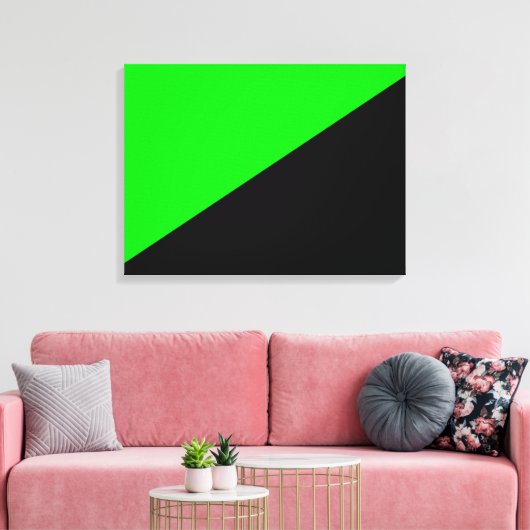 Toile Drapeau de l'anarchisme vert (Insitu(Salon))