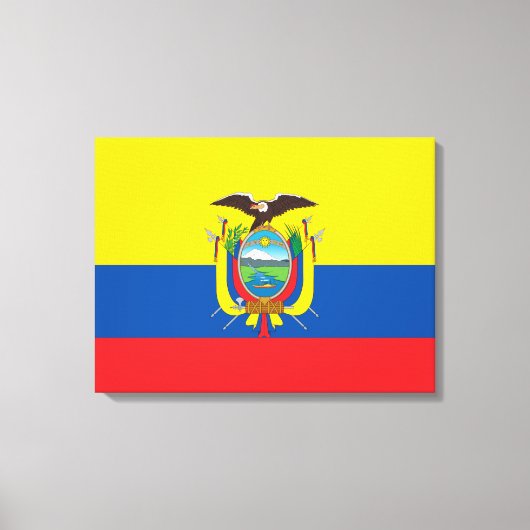 Toile Drapeau de l'Équateur (Recto)