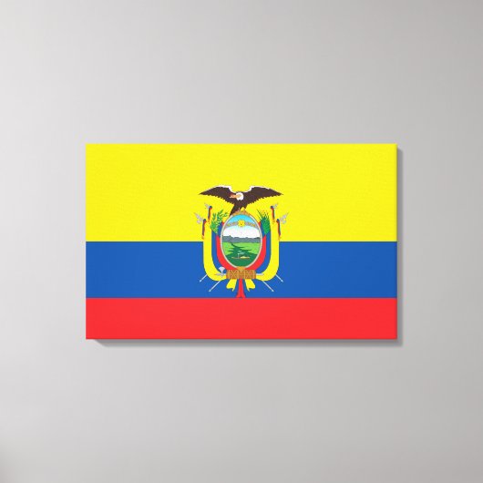 Toile Drapeau de l'Équateur (Recto)