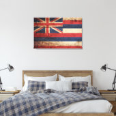 Toile Drapeau de l'État d'Hawaii sur le vieux grain de b (Insitu(Chambre))