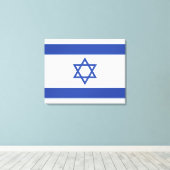 Toile Drapeau de l'État d'Israël Étoile de David Judaïsm (Insitu (Plancher de Bois))
