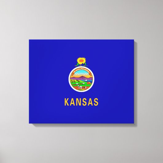 Toile Drapeau de l'État du Kansas (Recto)