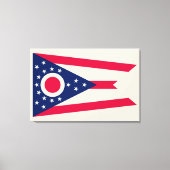 Toile Drapeau de l'Ohio : la bannière Buckeye State (Recto)