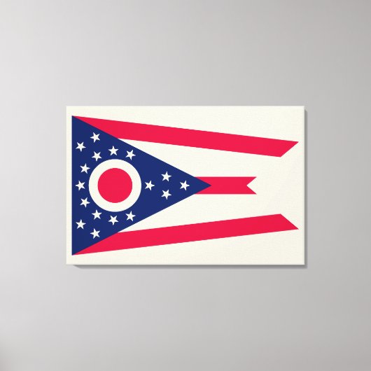 Toile Drapeau de l'Ohio : la bannière Buckeye State (Recto)