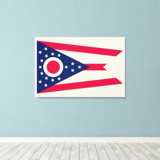 Toile Drapeau de l'Ohio : la bannière Buckeye State (Insitu (Plancher de Bois))