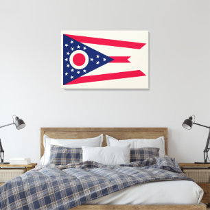 Toile Drapeau de l'Ohio : La bannière de l'État Buckeye