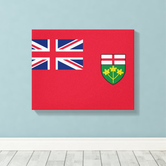Toile drapeau de l'Ontario (Insitu (Plancher de Bois))