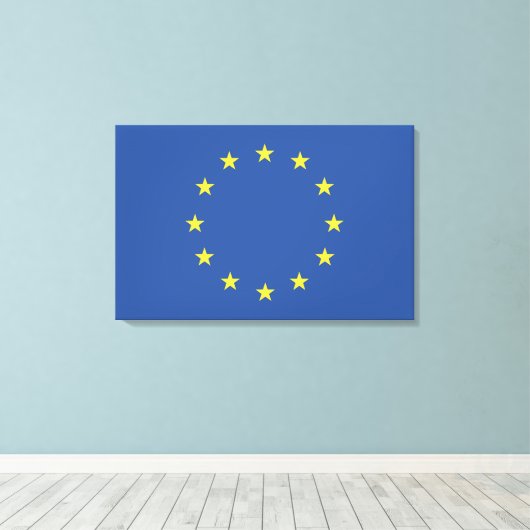 Toile Drapeau de l'Union européenne (Insitu (Plancher de Bois))