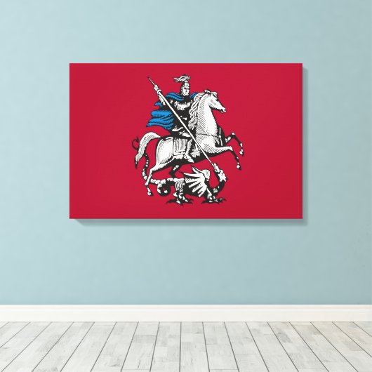 Toile Drapeau de Moscou (capitale russe) (Insitu (Plancher de Bois))