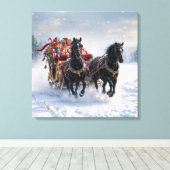 Toile Drapeau De Noël Rempli De Cadeaux (Insitu (Plancher de Bois))