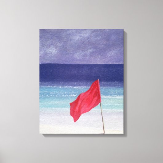 Toile Drapeau de plage - Avertissement de tempête 1985 (Recto)