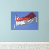 Toile Drapeau de Singapour (Insitu (Plancher de Bois))