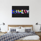Toile Drapeau d'égalité inclusive foncé (Insitu(Chambre))
