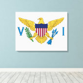 Toile Drapeau des îles Vierges américaines (Insitu (Plancher de Bois))