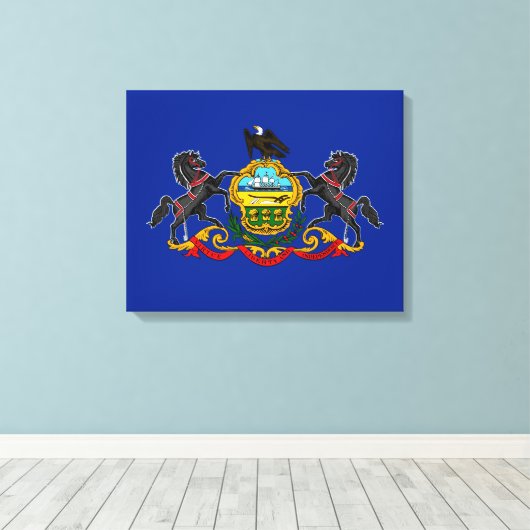 Toile Drapeau d'État de Pennsylvanie Décor design (Insitu (Plancher de Bois))