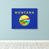Toile Drapeau d'État du Montana (Insitu (Plancher de Bois))