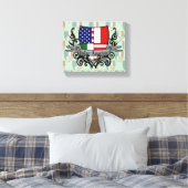 Toile Drapeau du bouclier italien-américain (Insitu(Chambre))