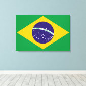 Toile Drapeau du Brésil Bandeira do Brasil (Insitu (Plancher de Bois))