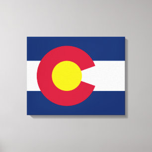 Toile Drapeau du Colorado : l'État du centenaire des Éta