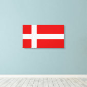 Toile Drapeau du Danemark (Insitu (Plancher de Bois))