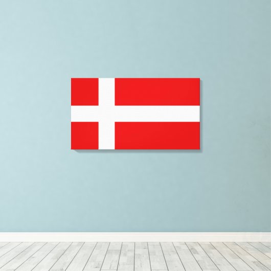 Toile Drapeau du Danemark (Insitu (Plancher de Bois))