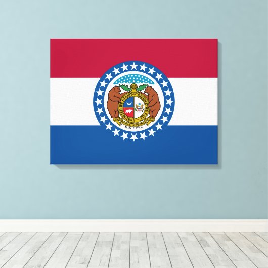 Toile Drapeau du Missouri (Insitu (Plancher de Bois))