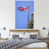 Toile Drapeau du Royaume-Uni flottant au-dessus de Westm (Insitu(Chambre))