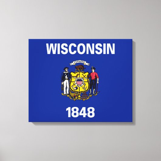 Toile Drapeau du Wisconsin (Recto)