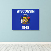 Toile Drapeau du Wisconsin (Insitu (Plancher de Bois))