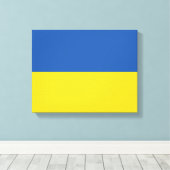 Toile Drapeau d'Ukraine (Insitu (Plancher de Bois))