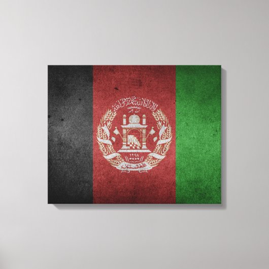 Toile Drapeau en détresse de l'Afghanistan (Recto)