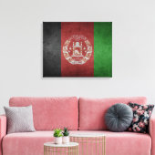 Toile Drapeau en détresse de l'Afghanistan (Insitu(Salon))