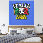 Toile Drapeau Forza Azzurri (Insitu(Chambre))