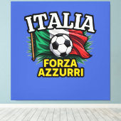 Toile Drapeau Forza Azzurri (Insitu (Plancher de Bois))