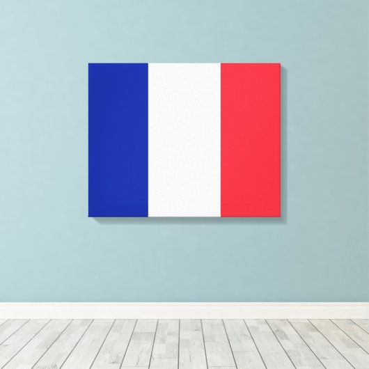 Toile Drapeau français (France) (Insitu (Plancher de Bois))