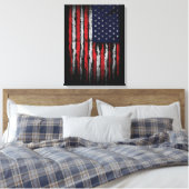 Toile Drapeau Grunge U.S.A (Insitu(Chambre))