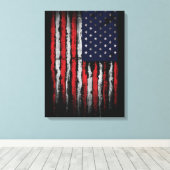 Toile Drapeau Grunge U.S.A (Insitu (Plancher de Bois))